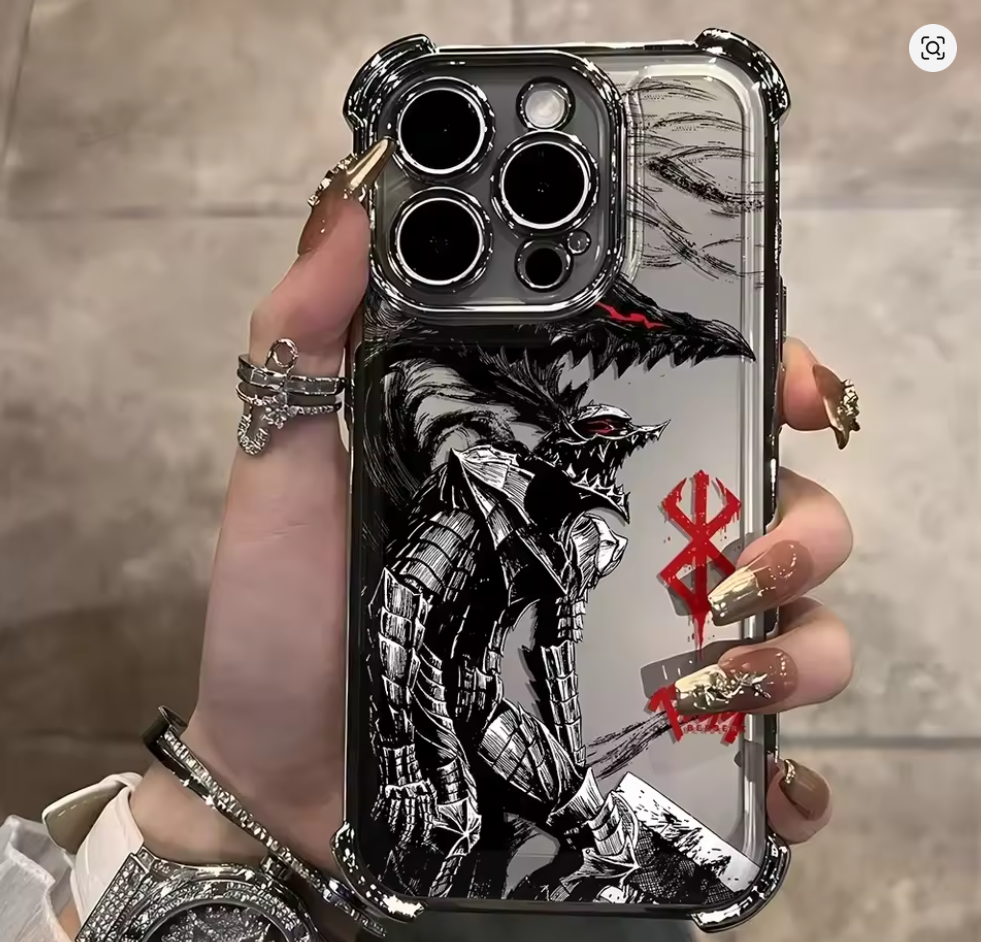 Case Berserk Guts iPhone – Capinha Anime para iPhone 7 ao 16 Pro Max