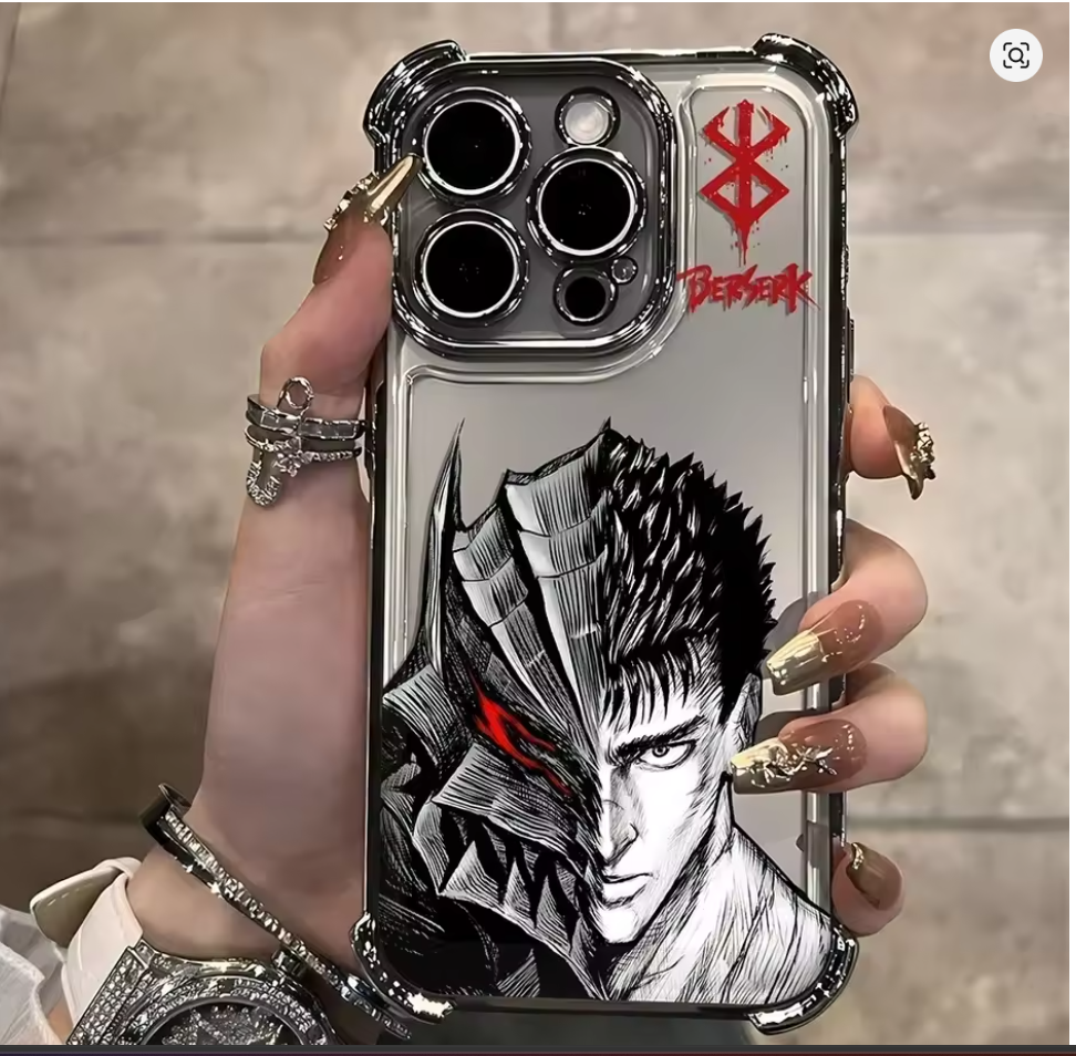 Case Berserk Guts iPhone – Capinha Anime para iPhone 7 ao 16 Pro Max