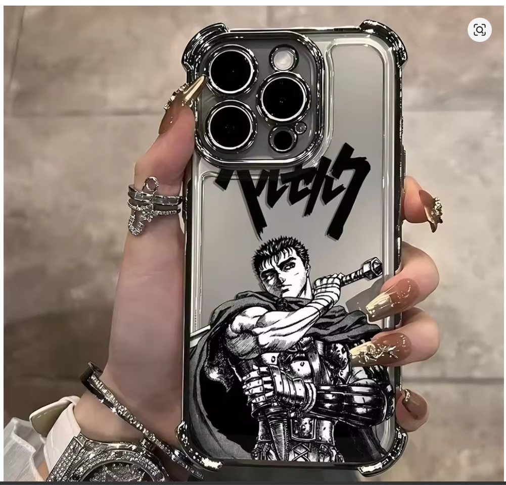 Case Berserk Guts iPhone – Capinha Anime para iPhone 7 ao 16 Pro Max