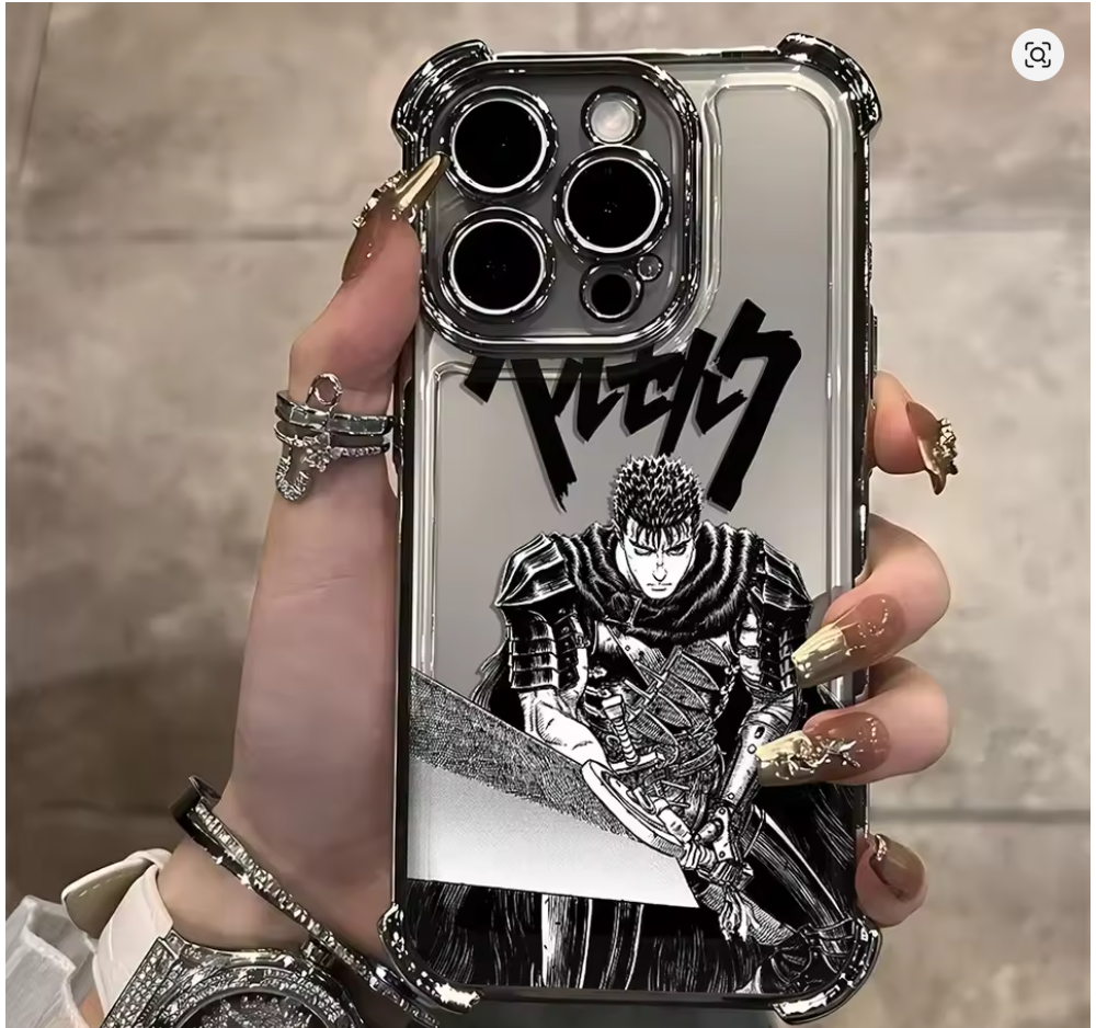 Case Berserk Guts iPhone – Capinha Anime para iPhone 7 ao 16 Pro Max