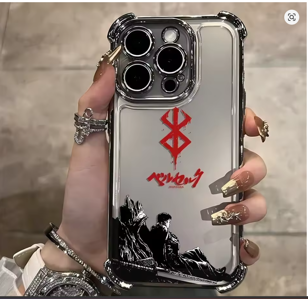 Case Berserk Guts iPhone – Capinha Anime para iPhone 7 ao 16 Pro Max