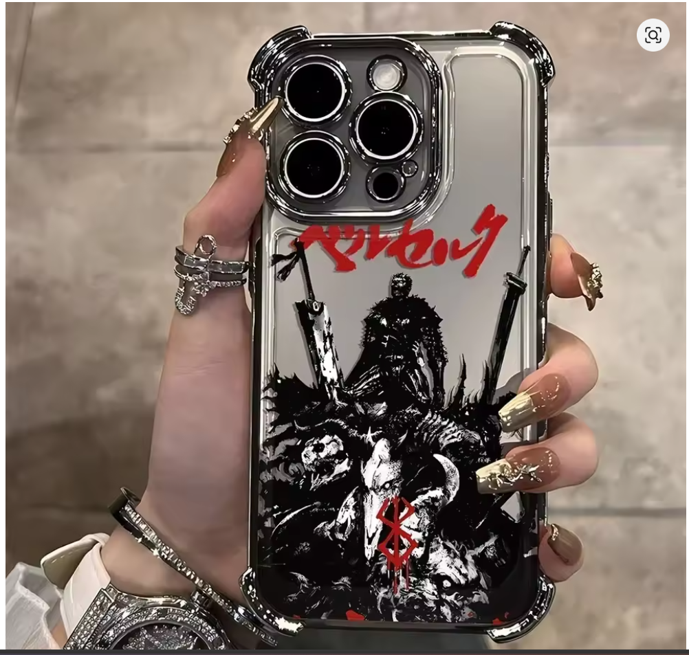 Case Berserk Guts iPhone – Capinha Anime para iPhone 7 ao 16 Pro Max