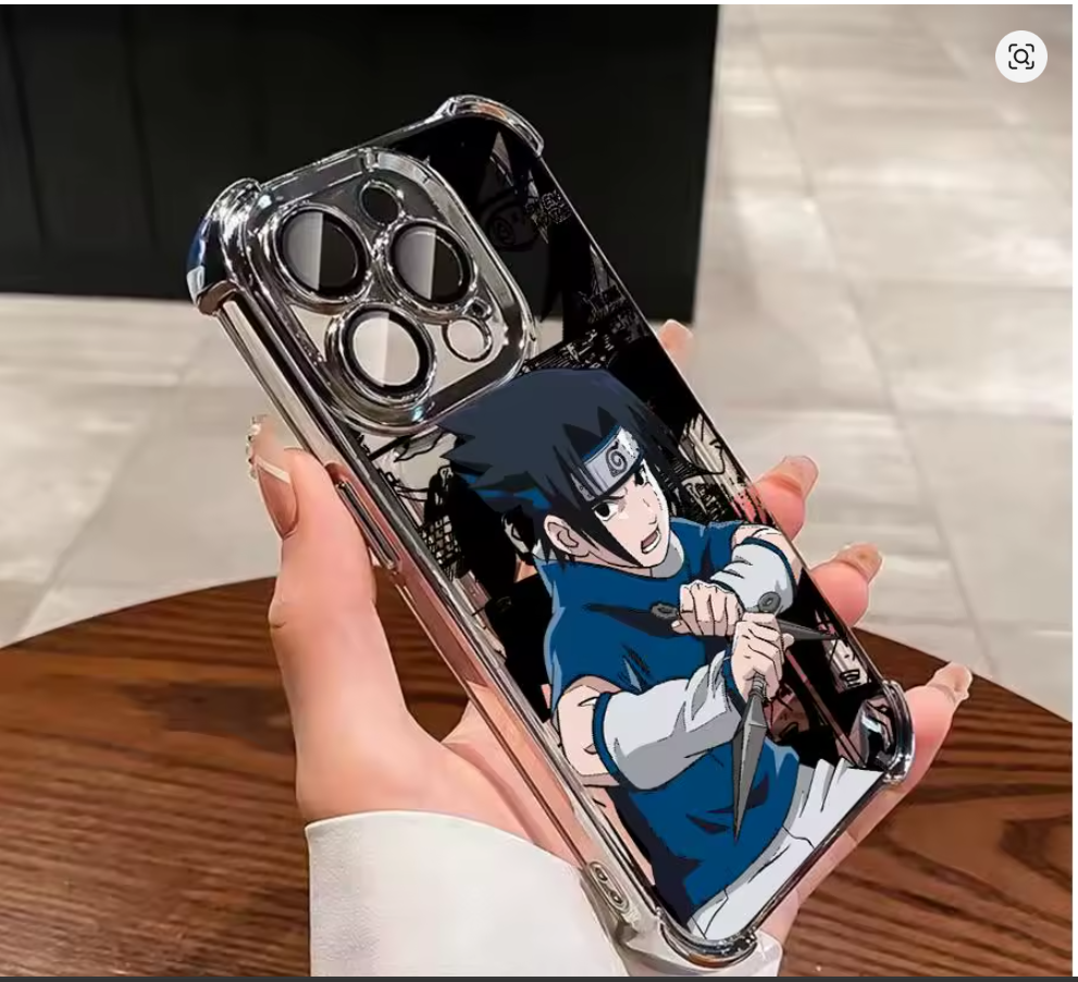 Case Anime Naruto Sasuke Uzumaki para iPhone 12 13 14 15 16 17 Air Pro Max