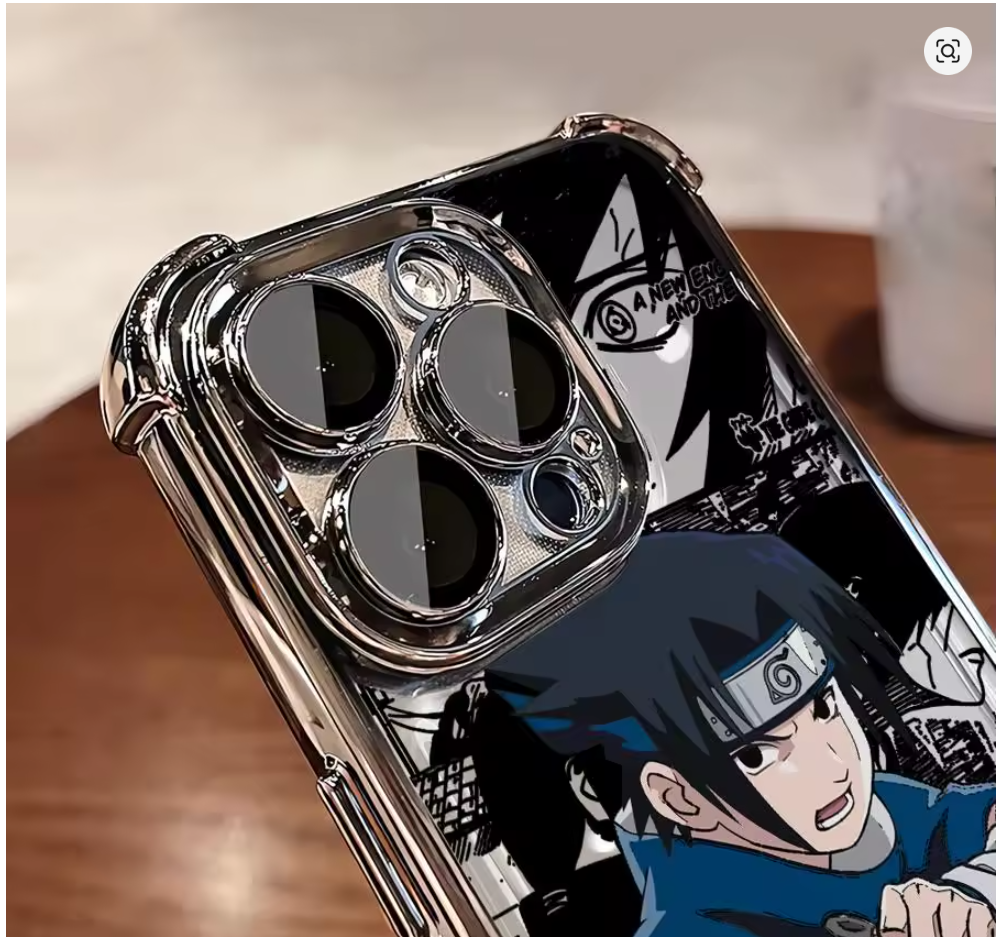 Case Anime Naruto Sasuke Uzumaki para iPhone 12 13 14 15 16 17 Air Pro Max