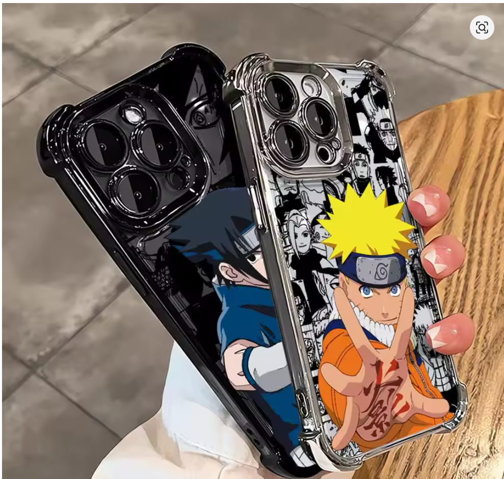 Case Anime Naruto Sasuke Uzumaki para iPhone 12 13 14 15 16 17 Air Pro Max