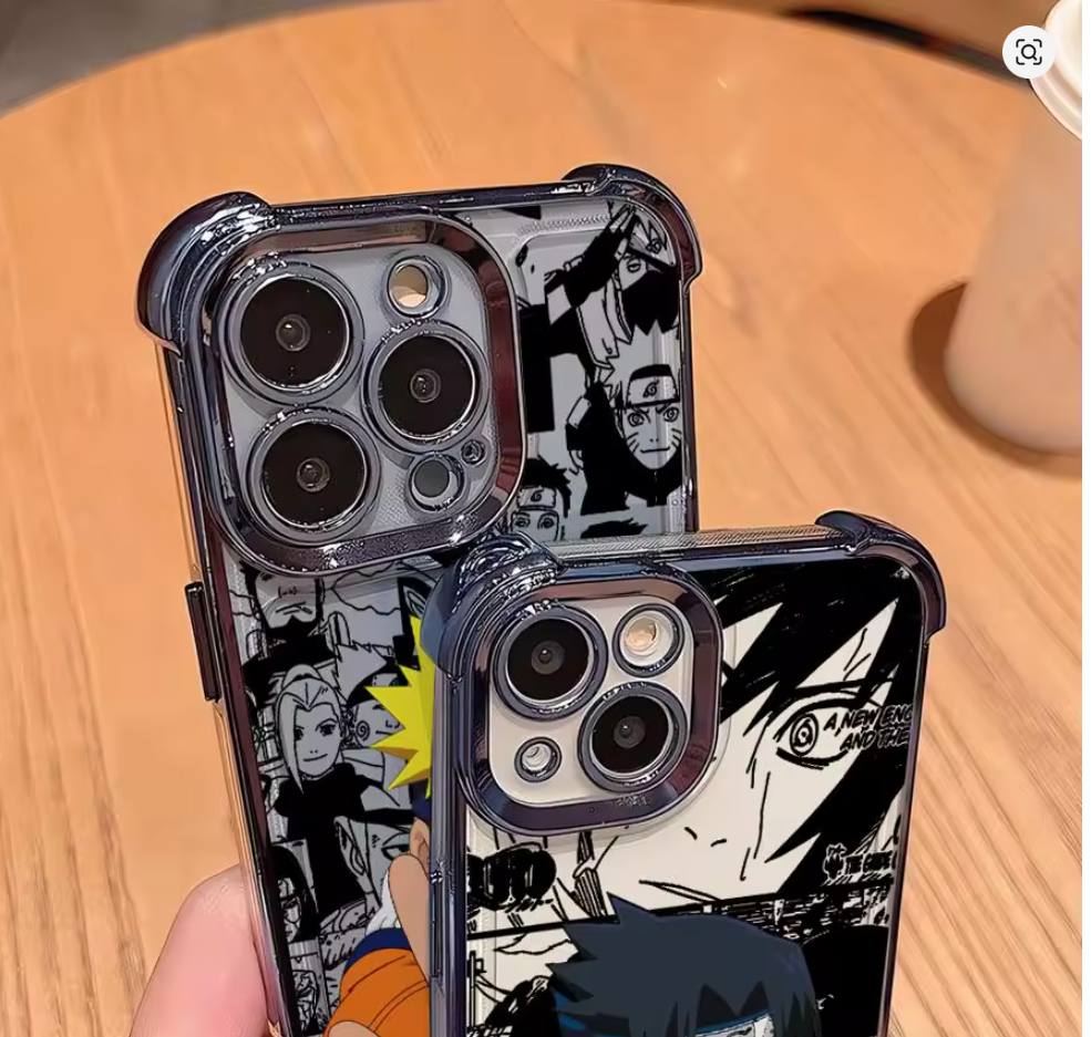 Case Anime Naruto Sasuke Uzumaki para iPhone 12 13 14 15 16 17 Air Pro Max