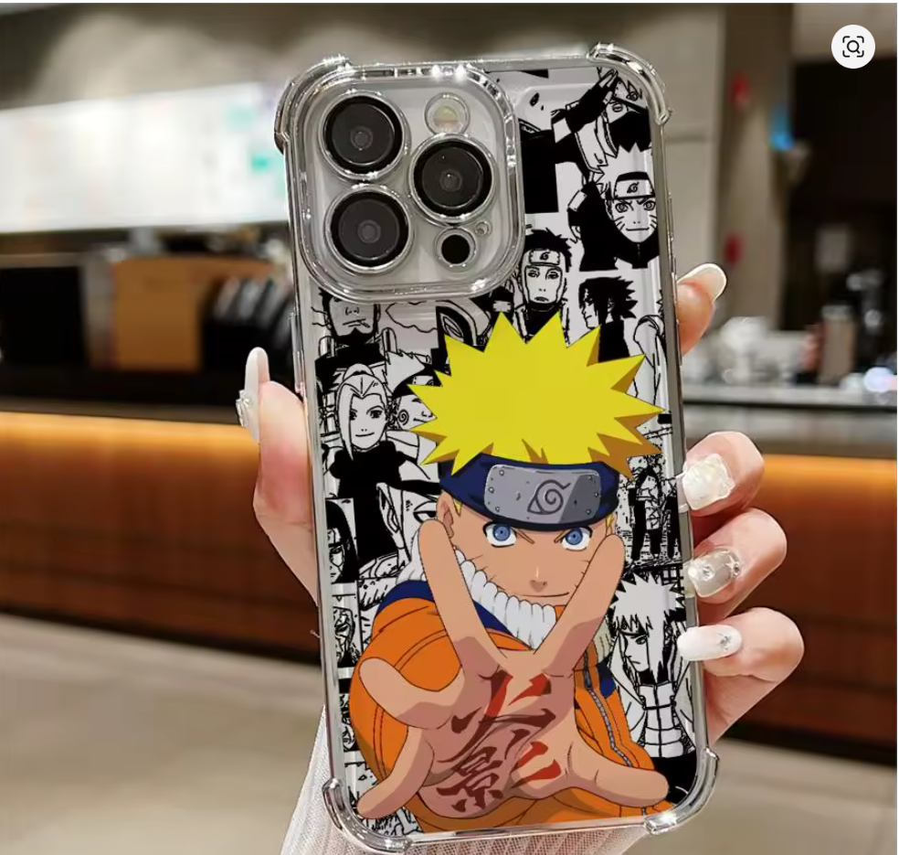 Case Anime Naruto Sasuke Uzumaki para iPhone 12 13 14 15 16 17 Air Pro Max