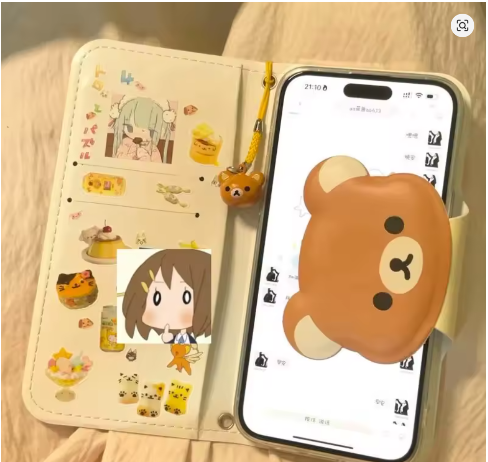 Case Anime Rilakkuma Fofa de Couro P Iphone 12 13 14 15 16 17