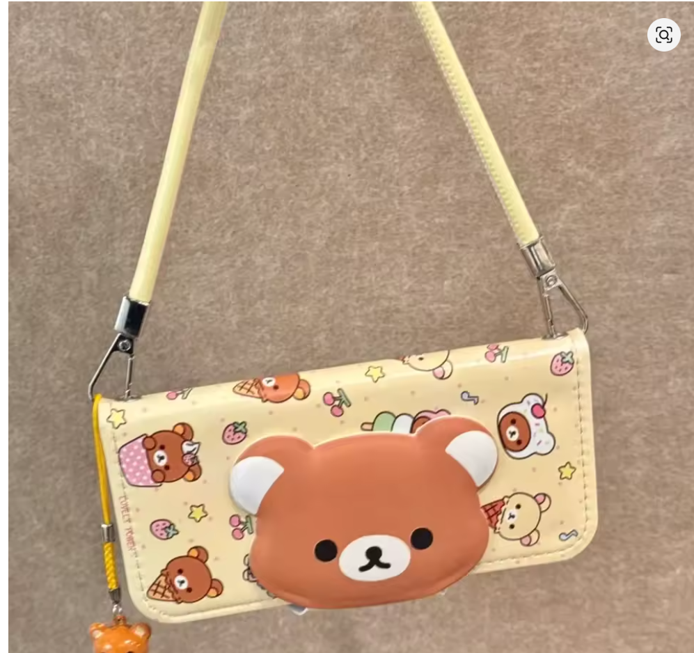 Case Anime Rilakkuma Fofa de Couro P Iphone 12 13 14 15 16 17