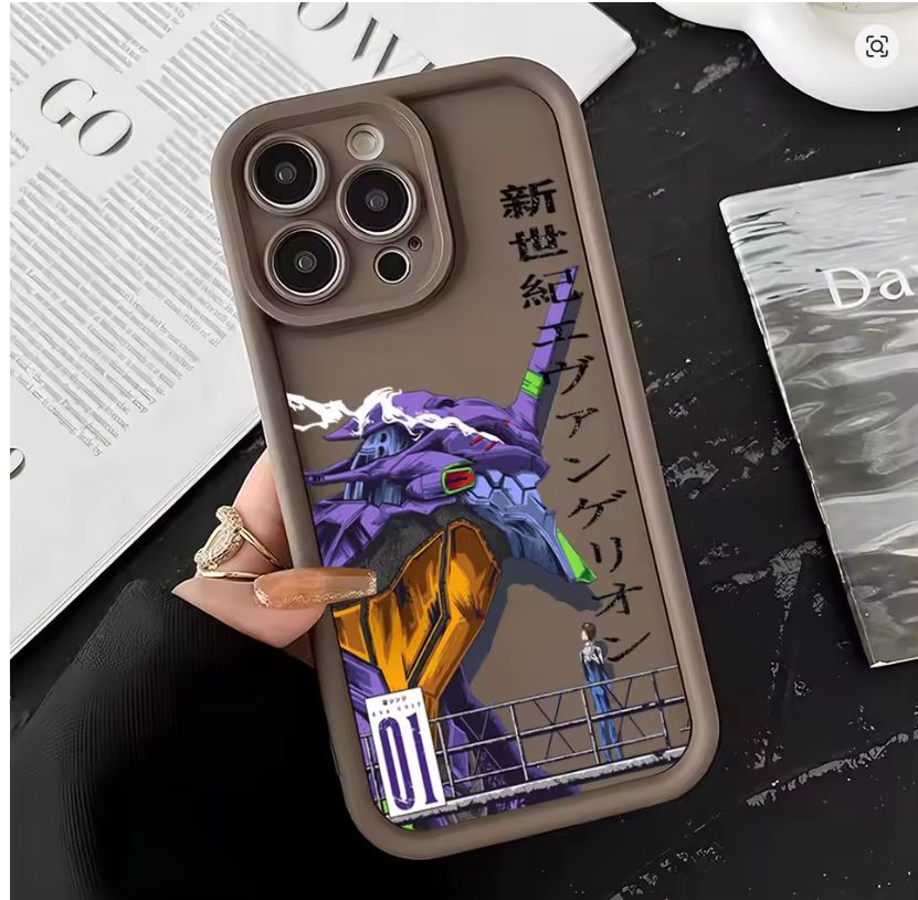 Case Anime Neon Genesis E-Evangelion iPhone 11 12 13 14 15 16 Mini Pro Max X XR