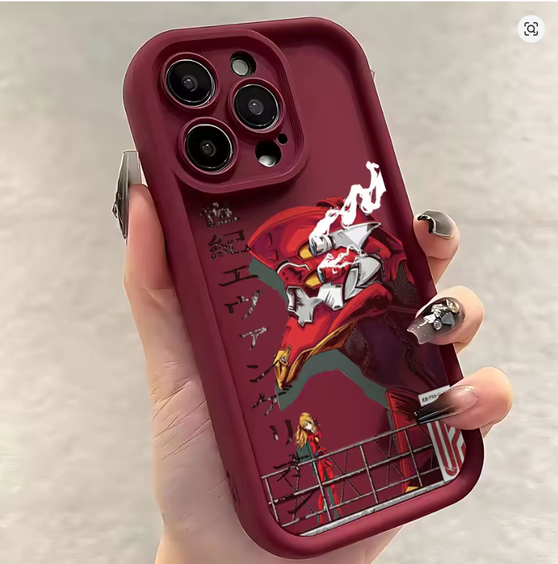 Case Anime Neon Genesis E-Evangelion iPhone 11 12 13 14 15 16 Mini Pro Max X XR