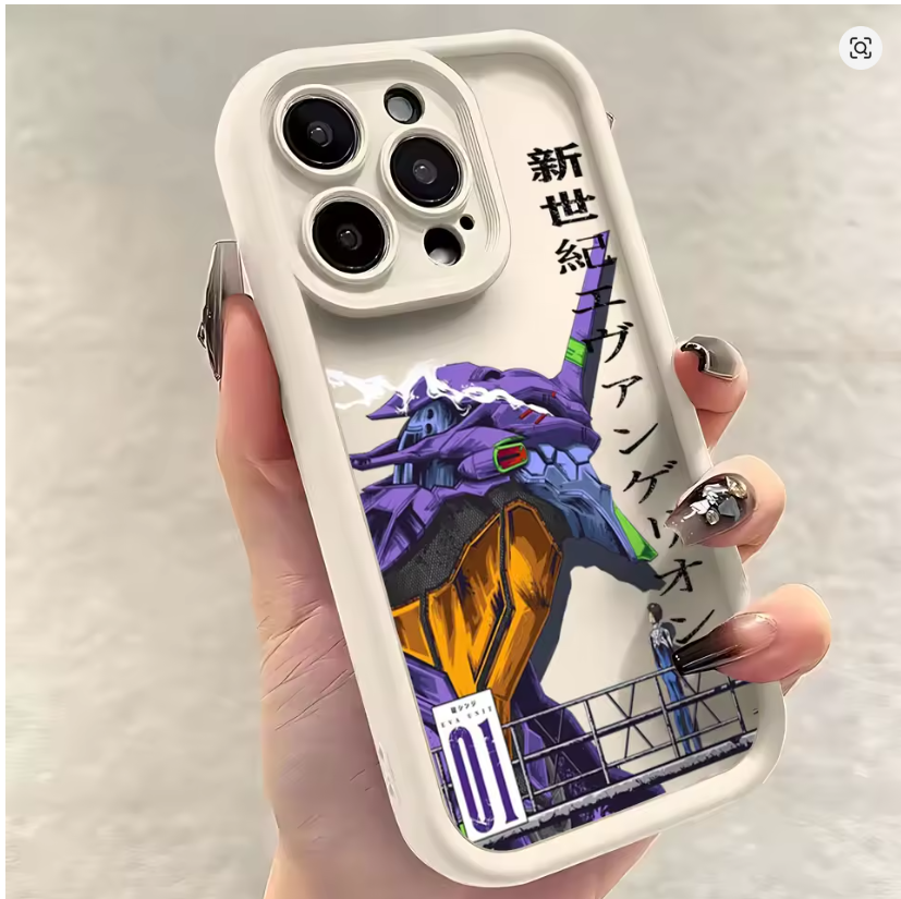 Case Anime Neon Genesis E-Evangelion iPhone 11 12 13 14 15 16 Mini Pro Max X XR