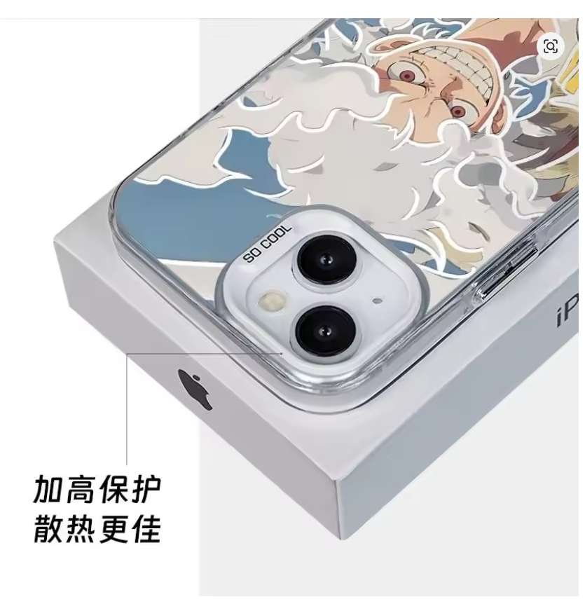 Case Anime 3D Luffy Nika – iPhone 11 ao 17 | Pro, Max, Plus