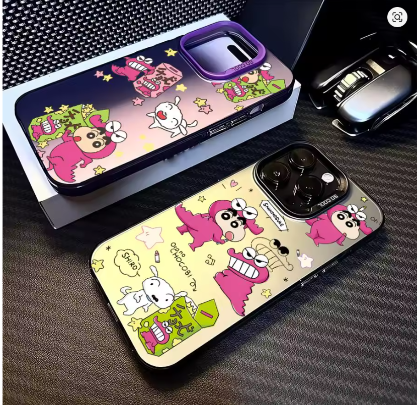 Case Anime Crayon Shin-Chan p/ iPhone 11 12 13 14 15 16 Plus Pro Max