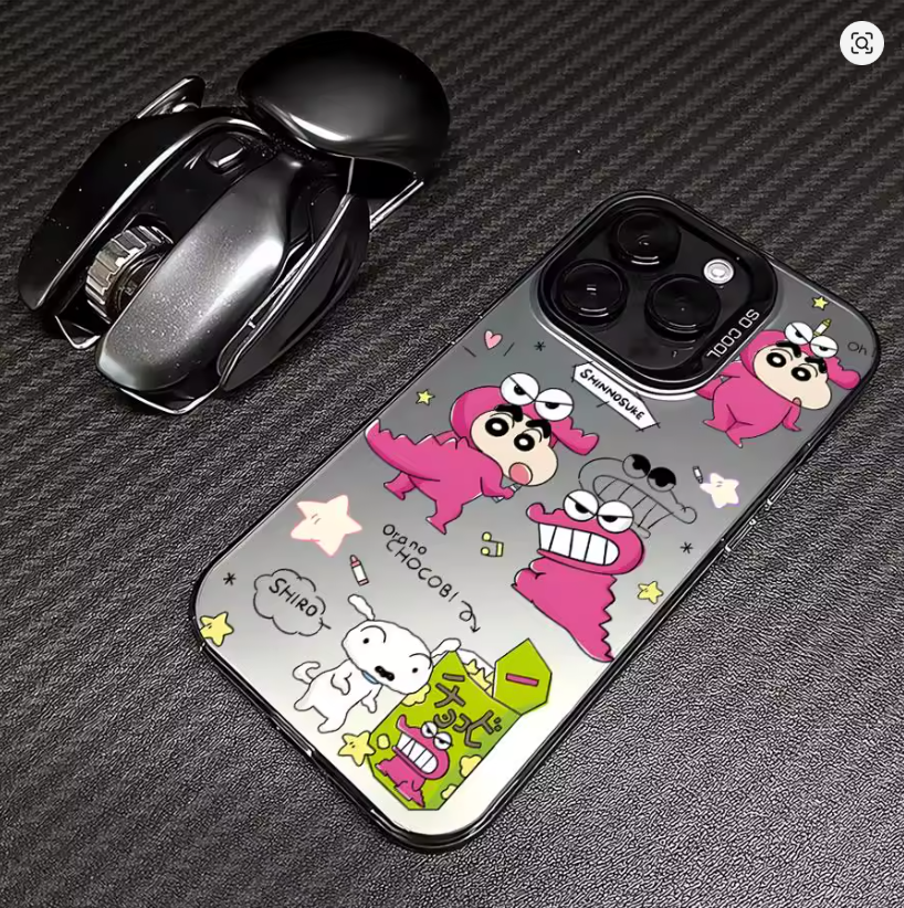 Case Anime Crayon Shin-Chan p/ iPhone 11 12 13 14 15 16 Plus Pro Max