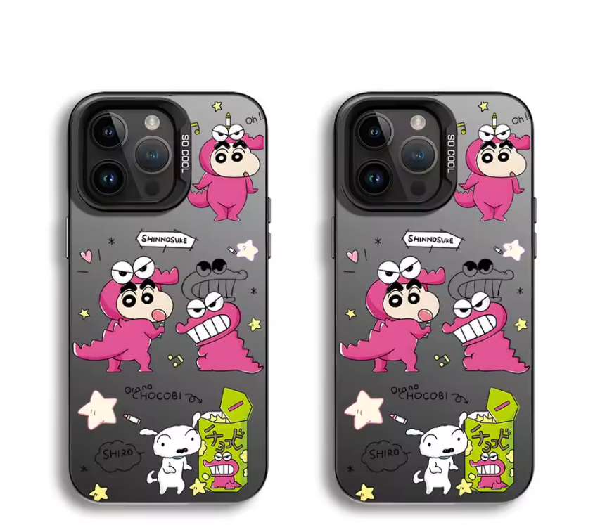 Case Anime Crayon Shin-Chan p/ iPhone 11 12 13 14 15 16 Plus Pro Max