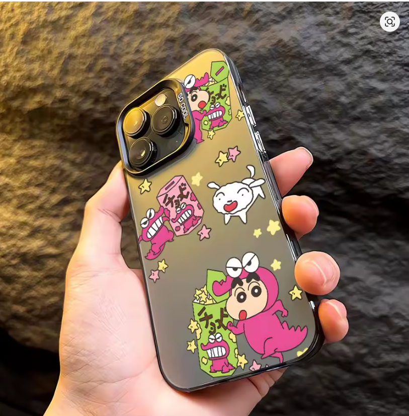 Case Anime Crayon Shin-Chan p/ iPhone 11 12 13 14 15 16 Plus Pro Max